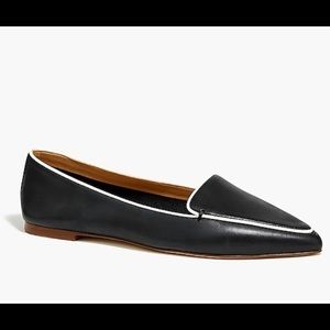 JCrew Edie leather loafers with piping